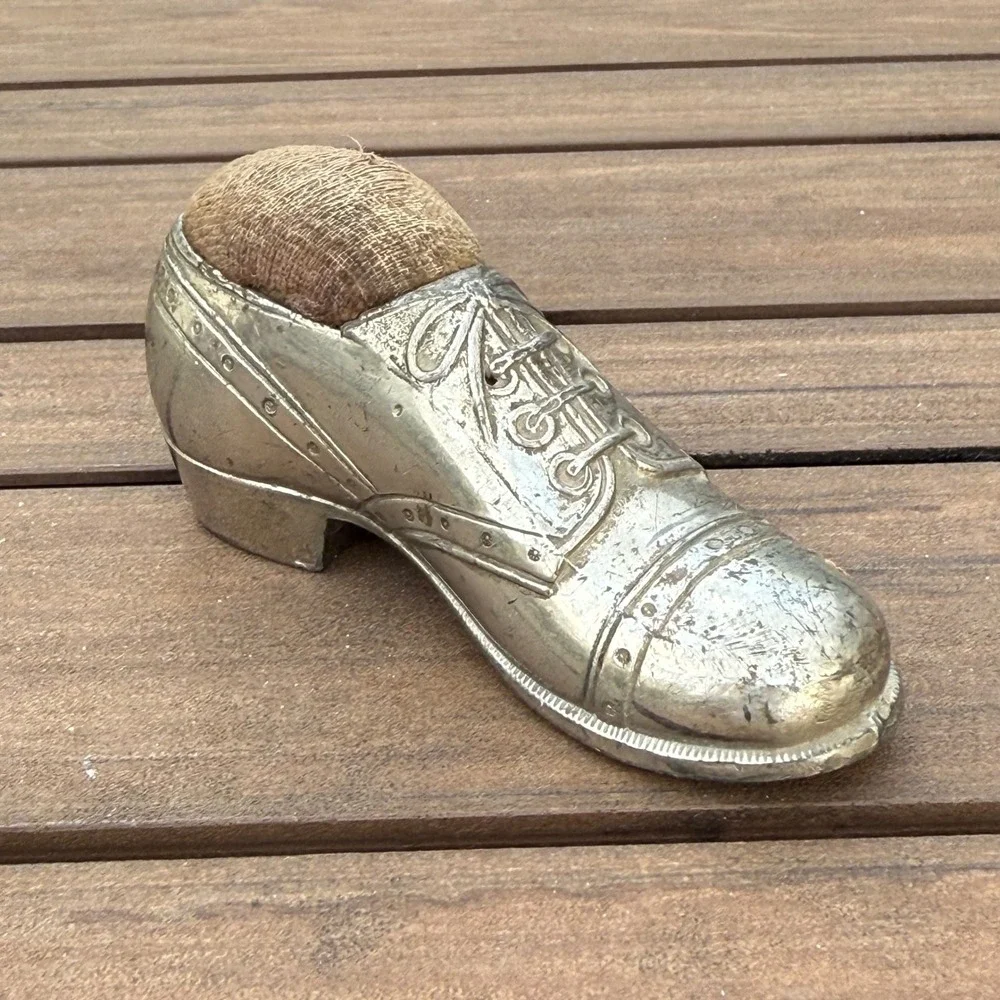 Vintage Shoe Pin Cushion Novelty Sewing Room Decor Made‎ in Japan